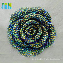 Hot sale beads flat back resin plastic rhinestone flower